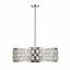 Dealey Chrome Crystal 8-Light Rectangular Chandelier