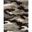 Gray and Beige Camouflage Shag Area Rug 8'6" x 12'