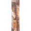 Rust and Gold Hand-Knotted Synthetic Runner Rug