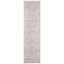 Elegant Floral Bliss 2'3" x 12' Runner Rug in Light Grey & Cream