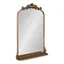 Arendahl Vintage Arch Mirror with Ornate Gold Frame and Shelf