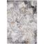 Elysian Abstract Swirl 9' x 12' Gray and Gold Synthetic Area Rug