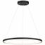 Anello Circular Matte Black LED Pendant Chandelier