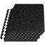 Black and Grey Rubber Top Exercise Puzzle Mat, 1/2-inch, 24 SQFT