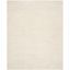 Luxurious White Square Shag Rug, Hand-Knotted, Easy Care