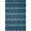 Hand-Knotted Artisan Blue Wool Rectangular Area Rug, 6' x 9'