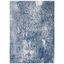 Navy and Gray Abstract Synthetic Rectangular Area Rug