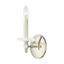 Polished Nickel 1-Light Wall Sconce with Clear Crystal Shade