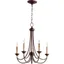 Brooks 22" Oiled Bronze 5-Light Candelabra Chandelier