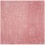 46" Red Synthetic Shag Square Area Rug