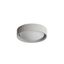 Chalk White Glass Drum LED Flush Mount Light