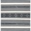 Black and Ivory Striped Wool Cotton Square Rug