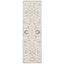 Elegant Ivory and Light Blue Hand-Tufted Wool Runner Rug, 2'3" x 8'