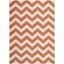 Terracotta and Beige Chevron Indoor/Outdoor Area Rug