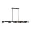 Acra Minimalist Black Chrome 10-Light Linear Chandelier