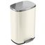 Ivory White Stainless Steel 13 Gallon Step Trash Can