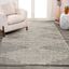 Gray and Ivory Diamond Stripe Geometric Shag Area Rug 4' x 6'