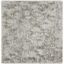 Light Grey Hand-Tufted Shag Square Area Rug 6'