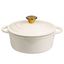 Cream Enameled Cast Iron 2.8 Qt. Dutch Oven with Lid