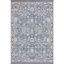 Navy and Ivory Synthetic Hand-Knotted Area Rug