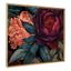 Dark Academia Floral Jewel Tones Canvas Print with Gold Frame