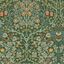 William Morris Deep Green Floral Vinyl Wallpaper Double Roll