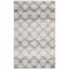 Gray Rectangular Stain-Resistant Synthetic Area Rug