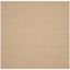 Natural Cream Synthetic Square Indoor Outdoor Area Rug