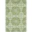 Turquoise & Green Hand-Tufted Wool 4' x 6' Rectangular Rug