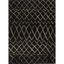 Modern Moroccan Black Synthetic 5'3" x 7'3" Rectangular Area Rug