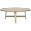 Transitional Light Oak Round Wood Coffee Table - 35"