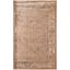 Taupe Rectangular Viscose Vintage Area Rug