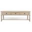 White Wash Elm Wood Coffee Table with Storage Drawers