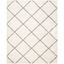 Ivory Diamond Shag 9' x 12' Hand-Knotted Easy-Care Area Rug