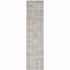 Elegant Vintage Grey & Beige 2' x 8' Synthetic Runner Rug