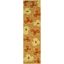 Gold Floral Hand-Tufted Wool and Viscose Runner Rug