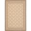 Beige and Dark Beige Rectangular Synthetic Outdoor Area Rug