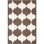 Brown and Ivory Geometric Wool Flat Woven Area Rug 5' x 7'