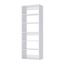 White Modular Wood Closet Shelf Tower with 7 Shelves