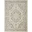 Elegant Ivory-Grey Synthetic 5'3" x 7'3" Indoor Area Rug