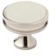 Polished Nickel and Frosted Round Cabinet Knob with Mounting Hardware