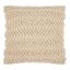 Beige Woven Striped Square Throw Pillow 20" x 20"