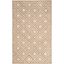 Ivory and Natural Diamond Pattern Jute Area Rug, 5' x 8'