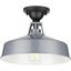 Cedar Springs Metallic Gray Farmhouse Semi-Flush Mount Light