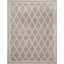 Rectangular Dark Grey/Beige Cotton Synthetic 10' x 14' Area Rug