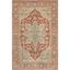 Hand-Knotted Wool 6' x 9' Rust and Beige Area Rug