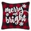 Merry & Bright Buffalo Plaid Square Throw Pillow