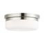 Stratus Polished Chrome 2-Light Flush Mount with Satin White Glass