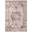 Fuchsia/Ivory Reversible Hand-Knotted 4' x 6' Synthetic Area Rug