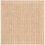 Ivory and Beige Handmade Jute Square Area Rug